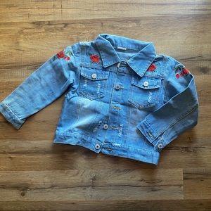 Rose Embroidered Girls Jacket
